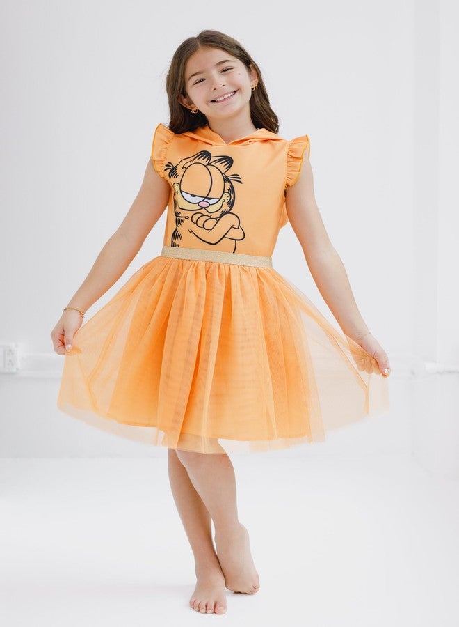 Garfield Big Girls Cosplay Tulle Dress Orange 10-12 - Image 4